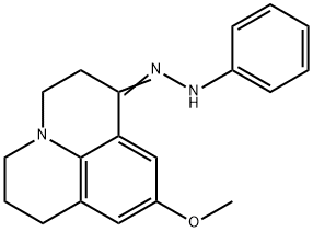 2,3,6,7-Tetrahydro-9-methoxy-1H,5H-benzo[ij]quinolizin-1-one phenyl hydrazone Struktur