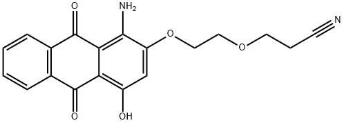 3-[2-[(1-amino-9,10-dihydro-4-hydroxy-9,10-dioxo-2-anthryl)oxy]ethoxy]propionitrile Structure