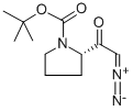 (L)-2-DIAZOACETYL-PYRROLIDINE-1-CARBOXYLIC ACID TERT-BUTYL ESTER Struktur