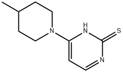 4-(4-甲基哌啶-1-基)嘧啶-2-硫醇 结构式