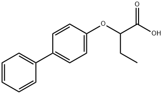 2-(1,1''-BIPHENYL-4-YLOXY)BUTANOIC ACID Structure