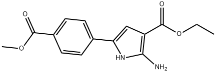 1H-Pyrrole-3-carboxylic acid, 2-aMino-5-[4-(Methoxycarbonyl)phenyl]-, ethyl ester 结构式