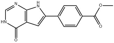 Benzoic acid, 4-(4,7-dihydro-4-oxo-3H-pyrrolo[2,3-d]pyriMidin-6-yl)-, Methyl ester Structure
