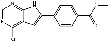 Benzoic acid, 4-(4-chloro-7H-pyrrolo[2,3-d]pyriMidin-6-yl)-, Methyl ester|4-(4-氯-7H-吡咯并[2,3-D]嘧啶-6-基)苯甲酸甲酯