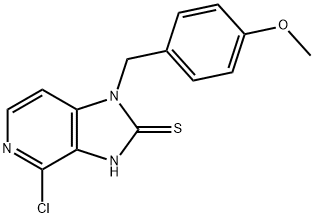 4-氯-1-(4-甲氧基苄基)-1H-咪唑并[4,5-C]吡啶-2(3H)-硫酮 结构式