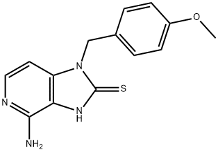 2H-IMidazo[4,5-c]pyridine-2-thione, 4-aMino-1,3-dihydro-1-[(4-Methoxyphenyl)Methyl]- Structure