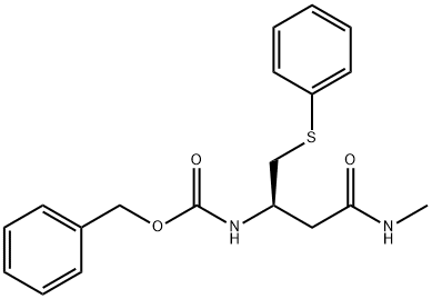 CarbaMic acid, N-[(1R)-3-(MethylaMino)-3-oxo-1-[(phenylthio)Methyl]propyl]-, phenylMethyl ester 结构式