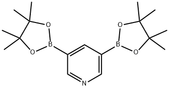 3,5-ビス(4,4,5,5-テトラメチル-1,3,2-ジオキサボロラン-2-イル)ピリジン 化学構造式