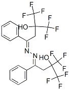 (4E)-1,1,1-trifluoro-4-phenyl-4-[(E)-[4,4,4-trifluoro-3-hydroxy-1-phen yl-3-(trifluoromethyl)butylidene]hydrazinylidene]-2-(trifluoromethyl)b utan-2-ol Struktur