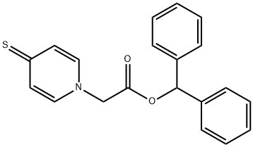 1-(DIPHENYLMETHOXYCARBONYLMETHYL)-4-THIOPYRIDONE 化学構造式