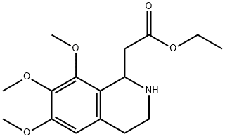 1-Isoquinolineacetic  acid,1,2,3,4-tetrahydro-6,7,8-trimethoxy-,ethyl  ester Structure