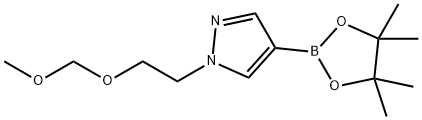 1H-PYRAZOLE, 1-[2-(METHOXYMETHOXY)ETHYL]-4-(4,4,5,5-TETRAMETHYL-1,3,2-DIOXABOROLAN-2-YL)- 结构式