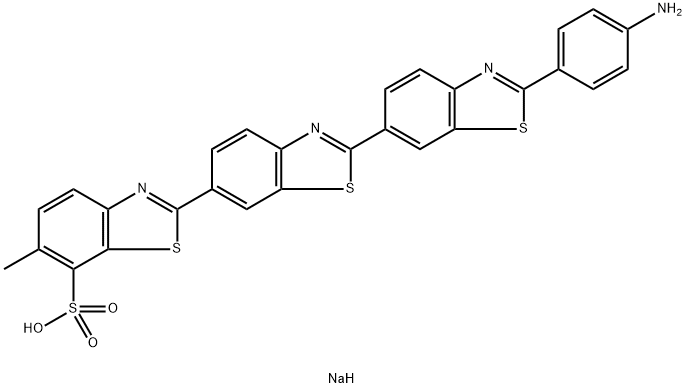 sodium 2''-(p-aminophenyl)-6-methyl[2,6':2',6''-terbenzothiazole]-7-sulphonate Struktur