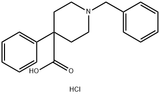 1-ベンジル-4-フェニル-4-ピペリジンカルボン酸塩酸塩 化学構造式