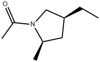 Pyrrolidine, 1-acetyl-4-ethyl-2-methyl-, cis- (9CI) Struktur