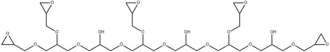 1,27-bis(oxiranyl)-8,16,24-tris(oxiranylmethoxy)-2,6,10,14,18,22,26-heptaoxaheptacosane-4,12,20-triol 结构式