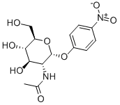 对硝基苯基-N-乙酰-Α-D-氨基葡糖苷, 10139-02-3, 结构式