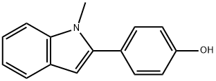 2-(4'-hydroxyphenyl)-N-methylindole Structure