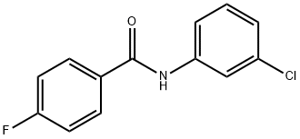 N-(3-クロロフェニル)-4-フルオロベンズアミド 化学構造式