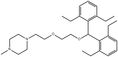1-[2-[2-[Bis(2,6-diethylphenyl)methoxy]ethoxy]ethyl]-4-methylpiperazine Struktur