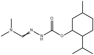 CARBAZIC ACID, 3-DIMETHYLAMINOMETHYLENE-, 2-ISOPROPYL-5-METHYLCYCLOHEX YL ESTER 化学構造式
