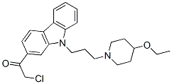 1-[9-[3-(4-ethoxy-3,4,5,6-tetrahydro-2H-pyridin-1-yl)propyl]carbazol-2 -yl]ethanone chloride 化学構造式