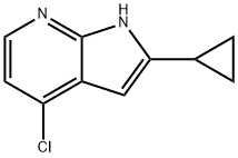 1H-Pyrrolo[2,3-b]pyridine, 4-chloro-2-cyclopropyl- Structure