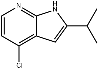 1H-Pyrrolo[2,3-b]pyridine, 4-chloro-2-(1-Methylethyl)- 结构式
