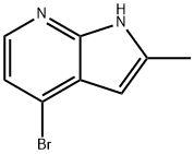 4-溴-2-甲基-1H-吡咯并[2,3-B]吡啶 结构式