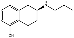 (6S)-5,6,7,8-テトラヒドロ-6-(プロピルアミノ)-1-ナフタレノール 化学構造式