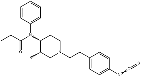 N-[(3S,4R)-1-[2-(4-isothiocyanatophenyl)ethyl]-3-methyl-4-piperidyl]-N -phenyl-propanamide 结构式