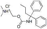 2-(1,1-diphenylbutylcarbamoyloxy)ethyl-dimethyl-azanium chloride Struktur