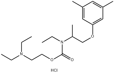 2-[1-(3,5-dimethylphenoxy)propan-2-yl-ethyl-carbamoyl]oxyethyl-diethyl -azanium chloride Structure