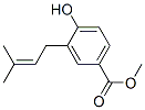 methyl 4-hydroxy-3-(3-methylbut-2-enyl)benzoate Struktur