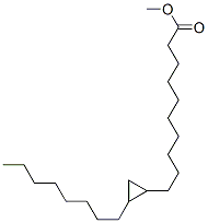 2-Octylcyclopropanedecanoic acid methyl ester Structure