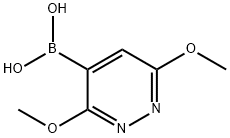 3,6-Dimethoxylpyridazine-4-boronic acid 结构式