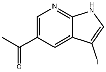 1-(3-IODO-1H-PYRROLO[2,3-B]PYRIDIN-5-YL)ETHANONE Struktur