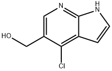 (4-クロロ-1H-ピロロ[2,3-B]ピリジン-5-イル)メタノール 化学構造式