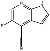 5-FLUORO-1H-PYRROLO[2,3-B]PYRIDINE-4-CARBONITRILE, 1015610-15-7, 结构式