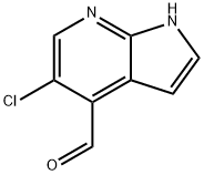5-氯-1H-吡咯并[2,3-B]吡啶-4-甲醛,1015610-39-5,结构式