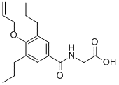 4-Allyoxy-3,5-dipropylhippuric acid Struktur