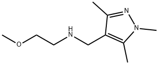 (2-甲氧基乙基)[(三甲基-1H-吡唑-4-基)甲基]胺, 1015845-58-5, 结构式