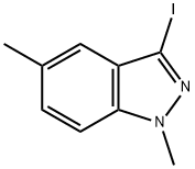 3-碘-1,5-二甲基-1H-吲唑 结构式