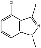 4-クロロ-3-ヨード-1-メチル-1H-インダゾール 化学構造式