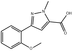 3-(2-Methoxyphenyl)-1-methyl-1{H}-pyrazole-5-carboxylic acid,1015868-53-7,结构式
