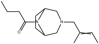 8-ブチリル-3-(2-メチル-2-ブテニル)-3,8-ジアザビシクロ[3.2.1]オクタン 化学構造式