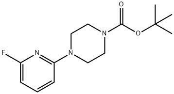 tert-Butyl 4-(6-fluoropyridin-2-yl)piperazine-1-carboxylate Struktur