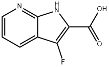 1H-Pyrrolo[2,3-b]pyridine-2-carboxylic acid, 3-fluoro- 结构式