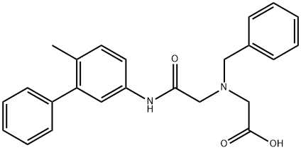 Glycine, N-benzyl-N-(6-methyl-1,1'-biphenyl-3-ylcarbamoylmethyl)- Structure