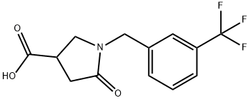 5-OXO-1-[3-(TRIFLUOROMETHYL)BENZYL]PYRROLIDINE-3-CARBOXYLICACID Structure